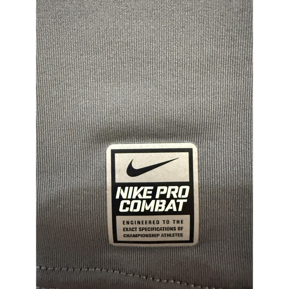 Nike Pro Combat Compression Shirt Mens Large Gray Long Sleeve Athletic Hyperwar - Picture 4 of 8